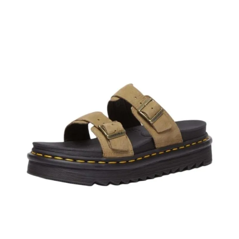 Dr.Martens Slip Resistant Slide Slippers Women's Brown-2