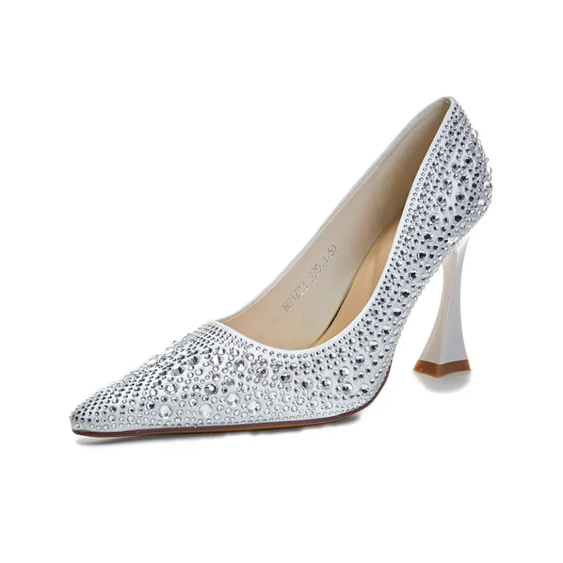 POOQ Slim Heel High Heels 9.5CM Women's-6
