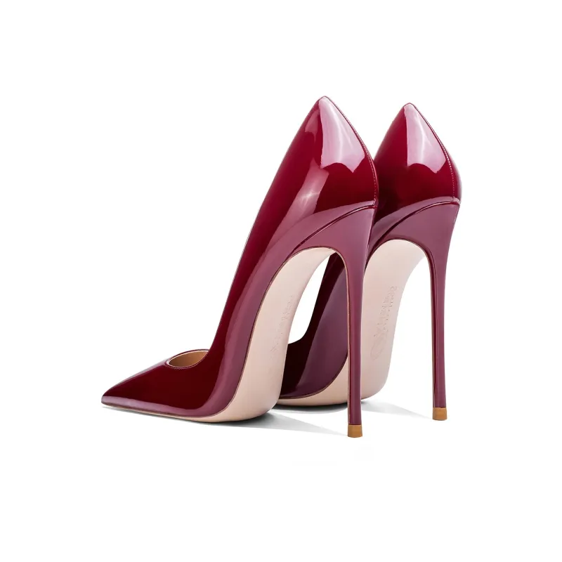 Ganxiaojie High Heels Women's Burgundy-3