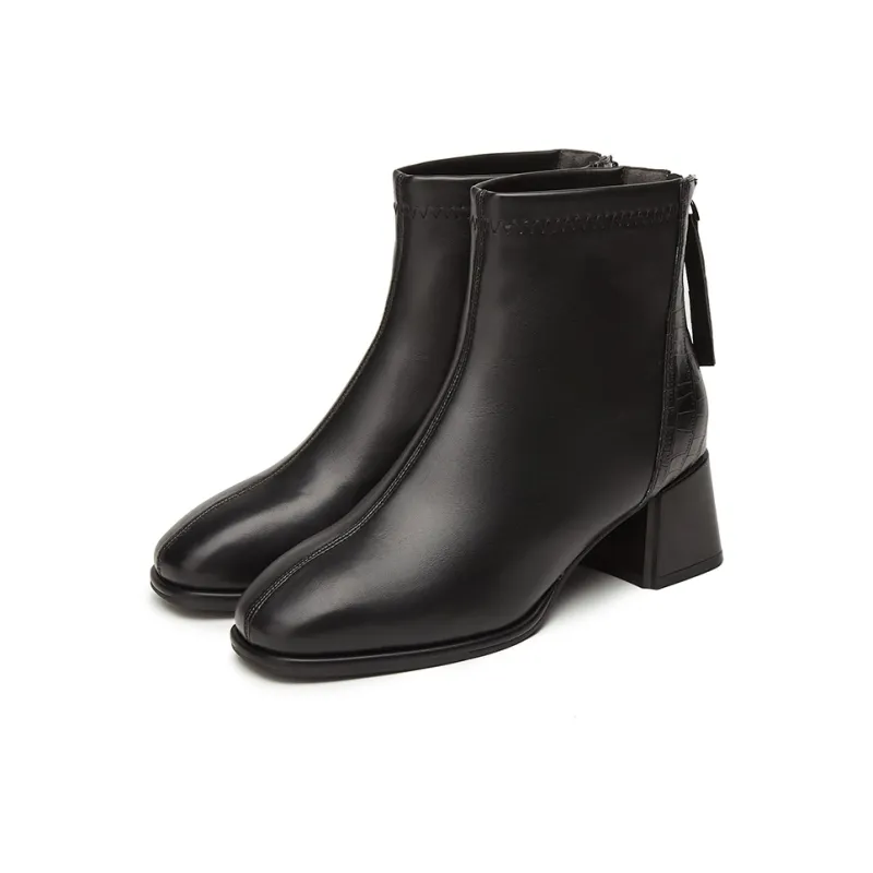 DAPHNE Ankle Boots Women's Black/Beige-2