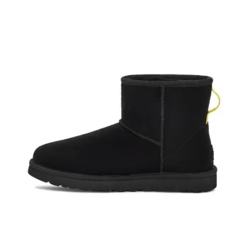 UGG Classic Mini Side Logo 'Black Neon Green' Women's