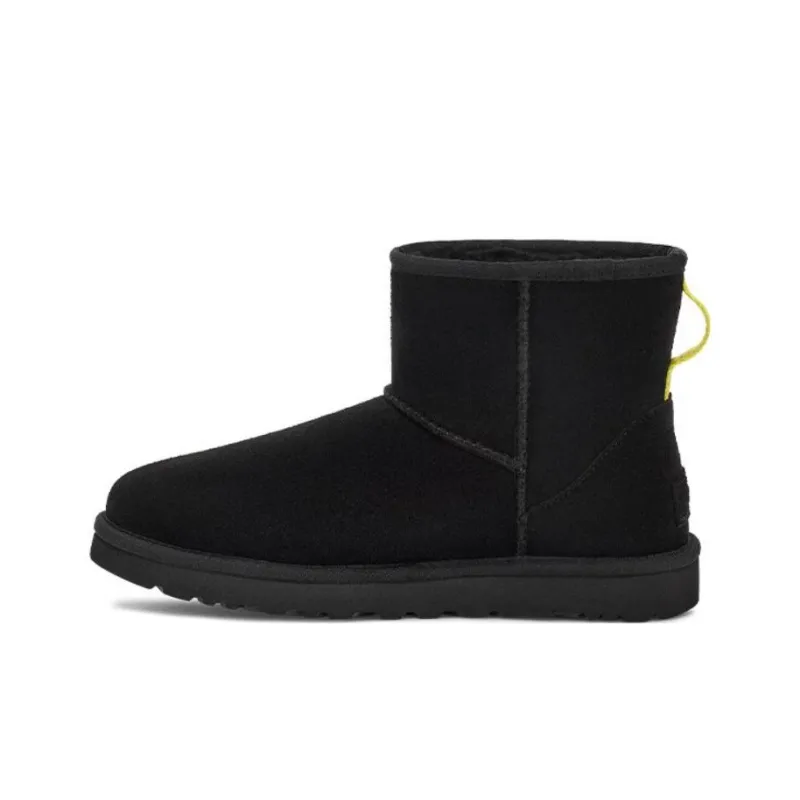 UGG Classic Mini Side Logo 'Black Neon Green' Women's-0