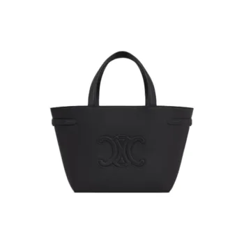 CELINE Cabas Calfskin Crossbody Handbags Mini Women's Black