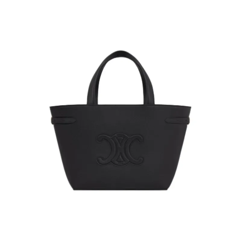 CELINE Cabas Calfskin Crossbody Handbags Mini Women's Black-0