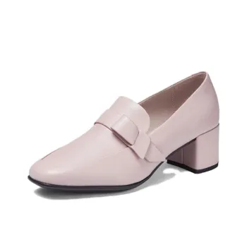 Ecco Block Heel High Heels 5cm Women's Nude Pink