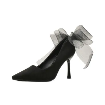 HKCP Slim Heel High Heels 9cm Women's Black