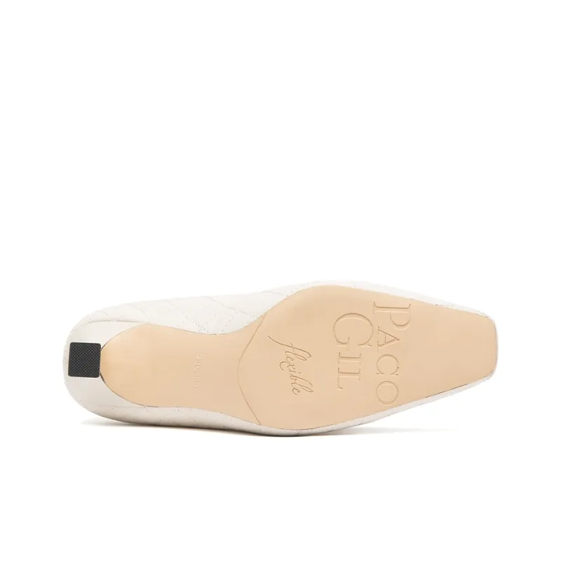 PACO GIL High Heels Women's Ecru-5