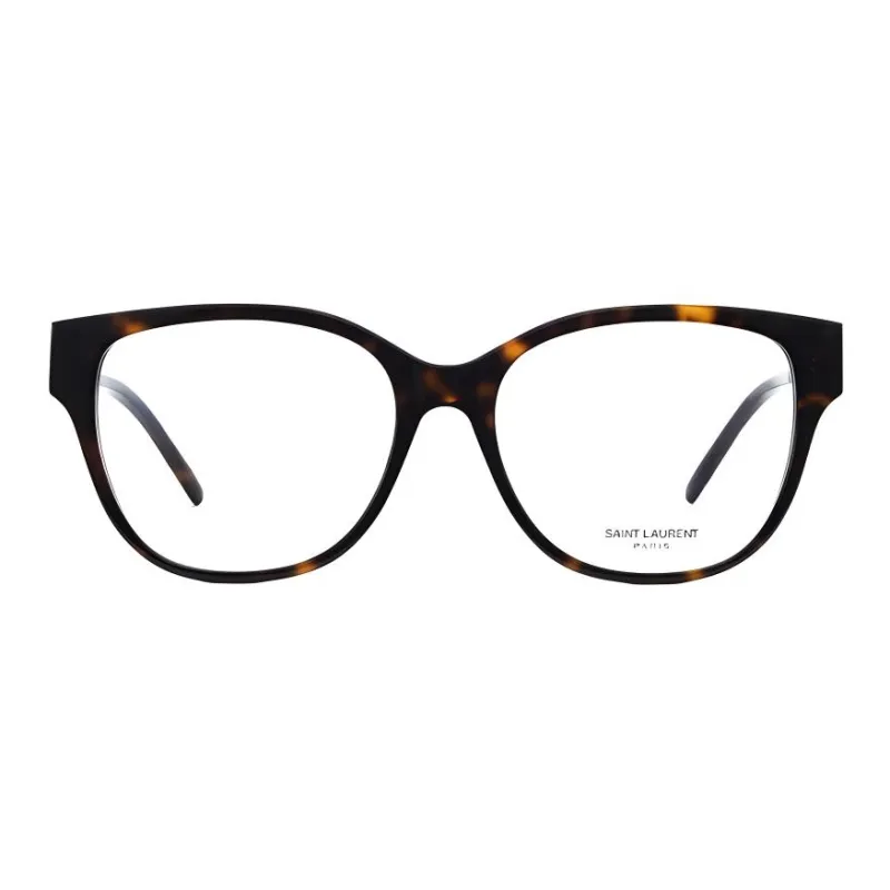 SAINT LAURENT Capsule Plate Frame Oval Eyeglass Frames Women's Tortoiseshell-1