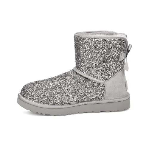 ugg Quarter CLASSIC MINI Warm And Wear-Resistant Short Snow Boots Women's Silver Gray