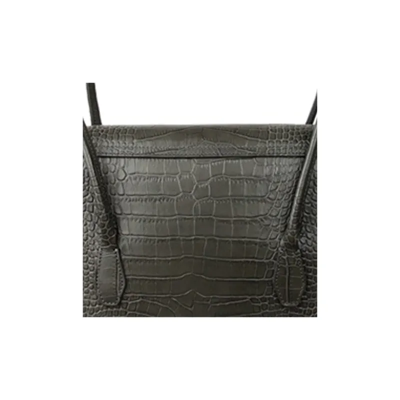 YESE STUDIO Elizabeth Series Cow Leather One Shoulder Underarm Handbag Women's Metallic Green-3