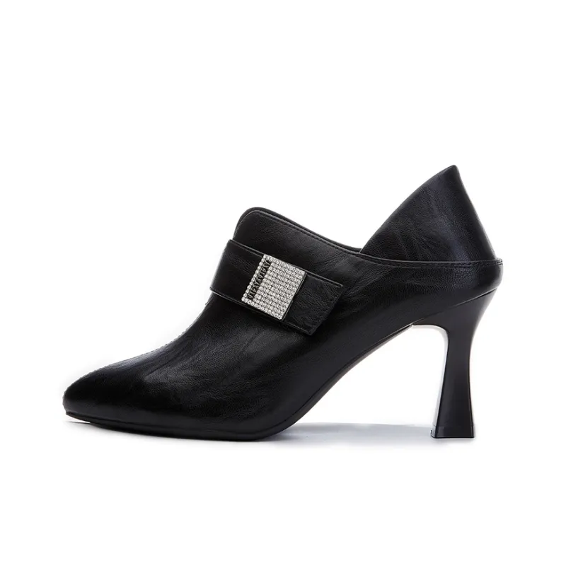 POOQ Slim Heel High Heels 8CM Women's-0