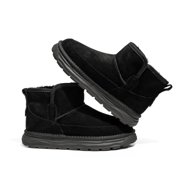 WEISHIBANGWEI Snow Boots Men Chestnut Brown/Black-11