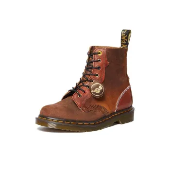 Dr.Martens 1460 Pascal Made In England Deadstock Leather Lace Up Boots 'Mid Brown'