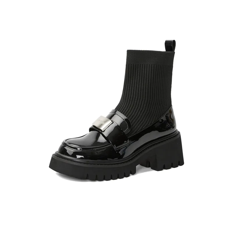 PT'SON Ankle Boots 6cm Women's Black-13