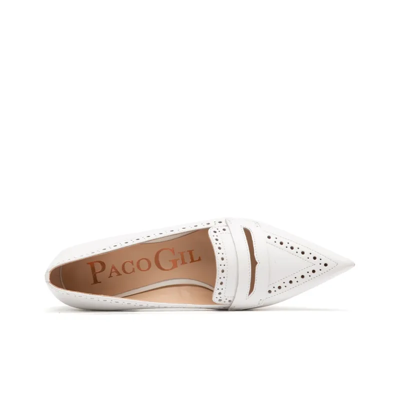 PACO GIL High Heels Women's Low-Top White-4