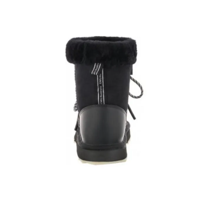 EMU Australia Short Snow Boots Women's Pitch Black-3