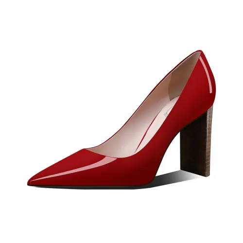 Miss Left Chunky Heel High Heels 8.5cm Women's