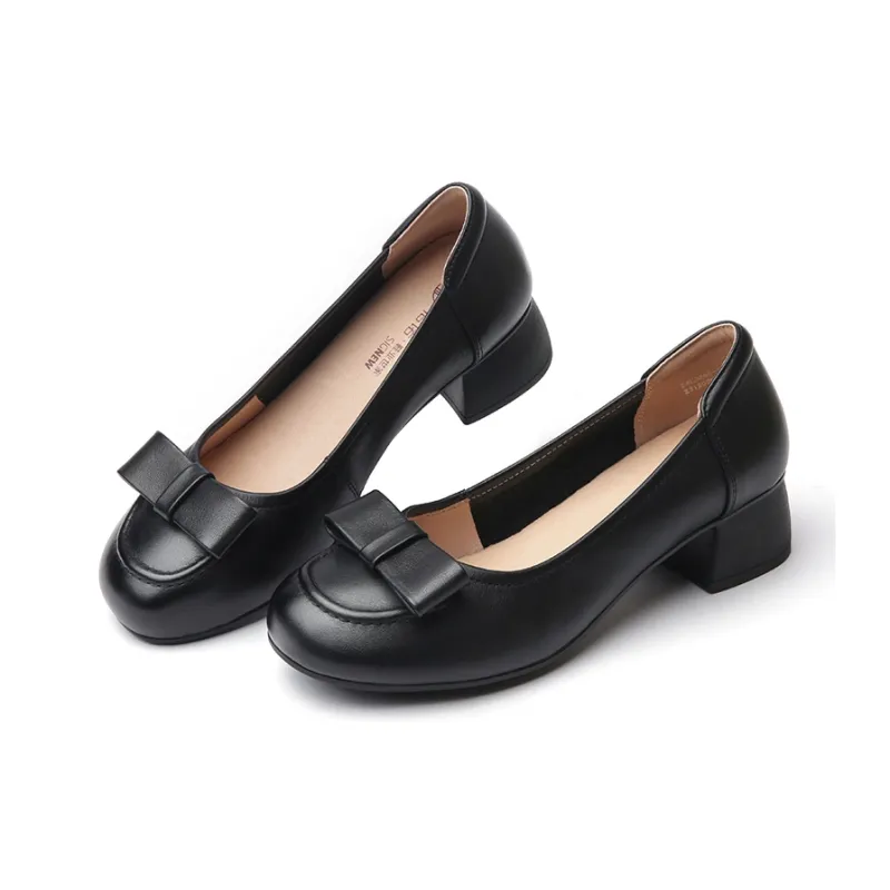 Cigna Chunky Heel High Heels 4.1cm Women's-1