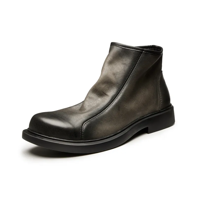 Brounvanm Ankle Boots Men Gray-1