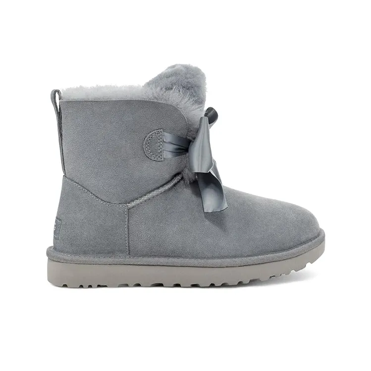 UGG Gita Bow Mini Fleece Lined Blue Gray Women's-1