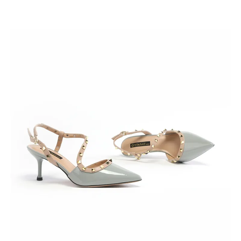 ST&SAT Slim Heel High Heels 7.5cm Women's-9