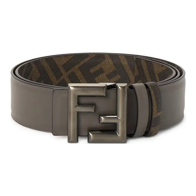 FENDI FF monogram Leather Belt-1