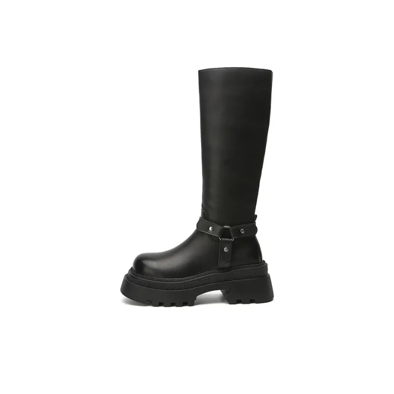 Jin Baichuan Knee high Boots 5cm Women's-0