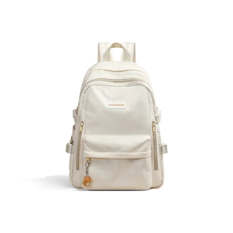 COMELY Fabric Backpacks Laptop Bags Backpack Regular Women's Ecru-1