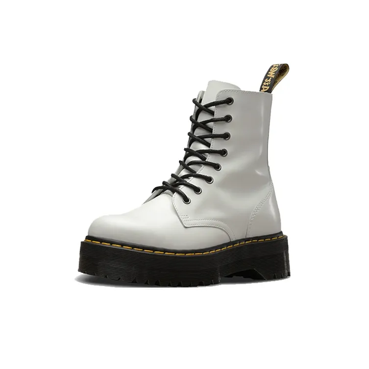 Dr. Martens Jadon Smooth Leather Platform Boot White-1