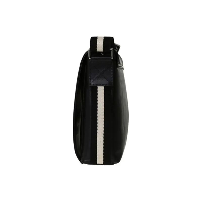 BALLY Leather Messenger Bag, Shoulder Bag, Crossbody Bag Trumpets Men's Black-2