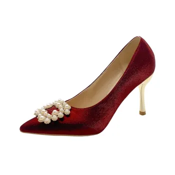 LUNNIFEIYA Slim Heel High Heels Women's