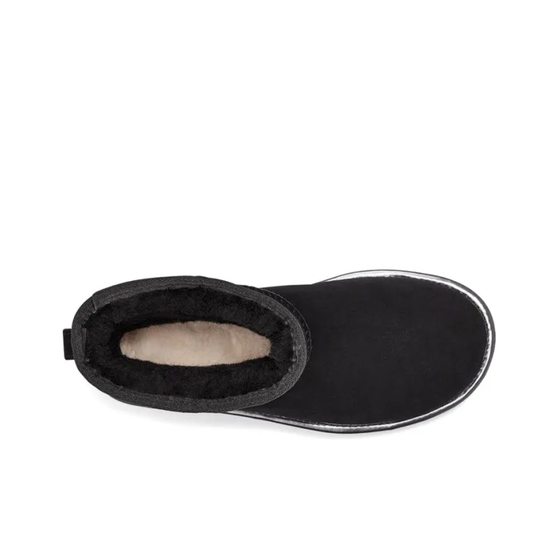 UGG CLASSIC MINI Snow Boots Women's Metallic Black-3