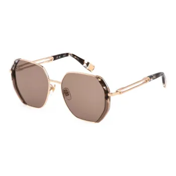 Furla Irregular Shape Sunglasses Women's Copper Gold
