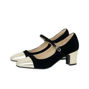 MEIYANG High Heels Women's Black/Gold