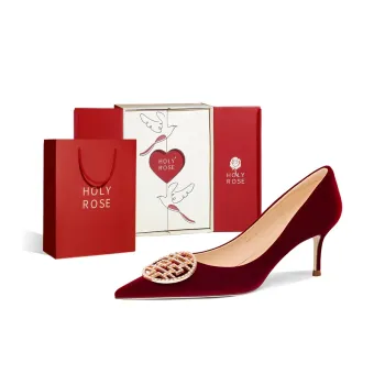 Holy Rose Slim Heel Box High Heels Women's Red