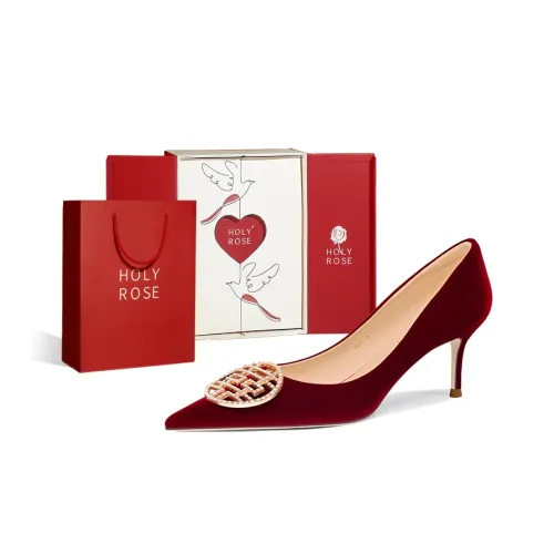 Holy Rose Slim Heel Box High Heels Women's Red