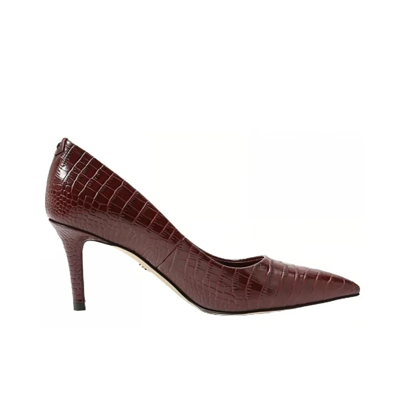 SAM EDELMAN Slim Heel High Heels 7cm Women's Deep Red-1
