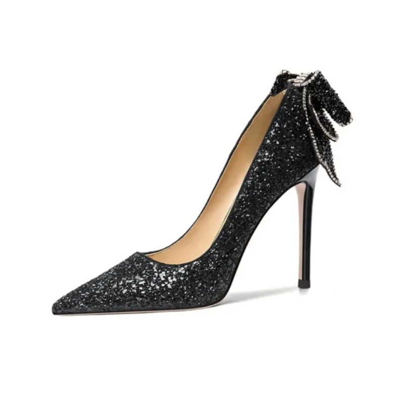 PARK DANCE High Heels Women's Silver Black-3