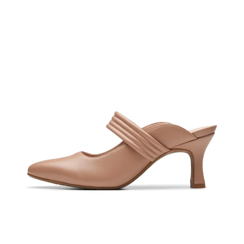 Clarks Chunky Heel High Heels 7cm Women's Brown-0