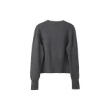 Fstudio Korean V-Neck Knitted Fabric Cardigan Petite Layering Inner Layer Unisex