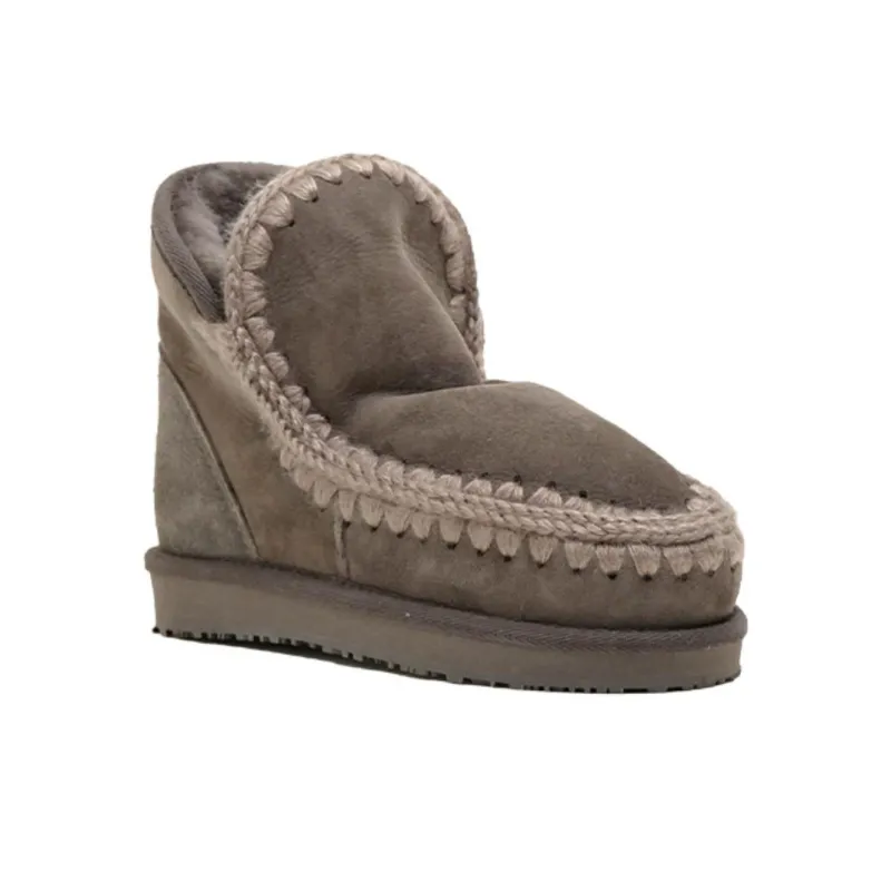K.D.KENAZ Short Snow Boots Women's Olive Brown-3
