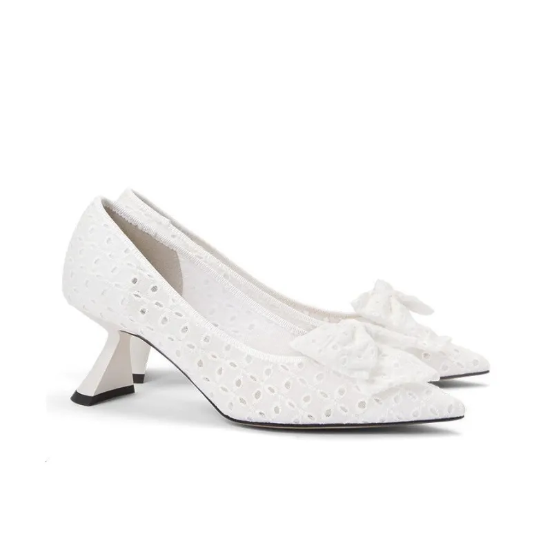 CHARLES&KEITH Wedding Slim Heel High Heels Women's White-3