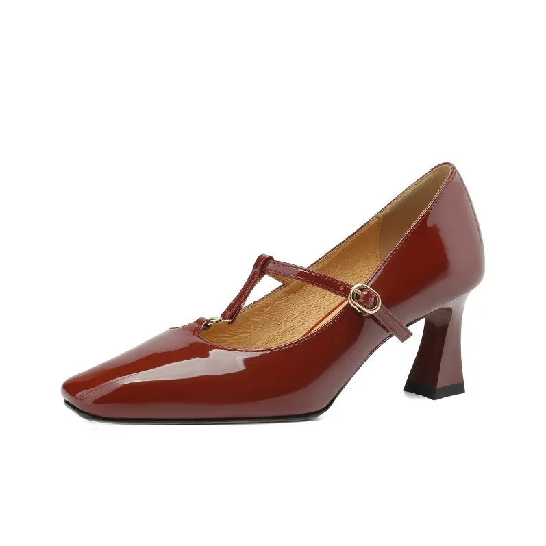 Echo&yolo Chunky Heel High Heels 6.5cm Women's-6