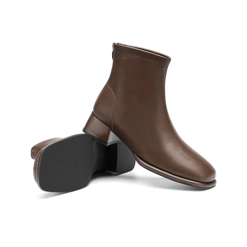 EBLAN Ankle Boots Women's Dark Brown-2