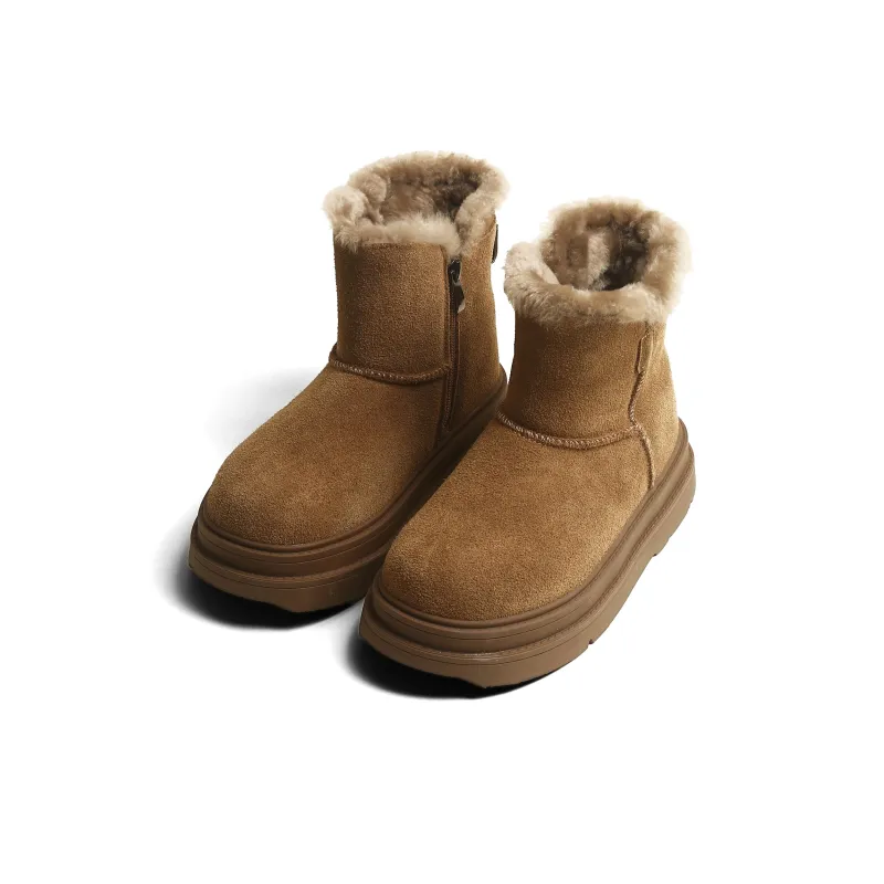 CHENTER KATER Warm Short Snow Boots Women's Yellow-4