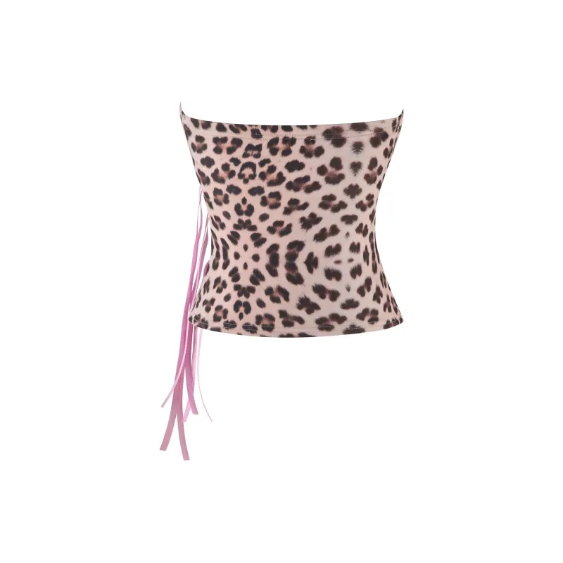 I.AM.GIA ARLY TOP Strapless Top Women's Leopard Print-1