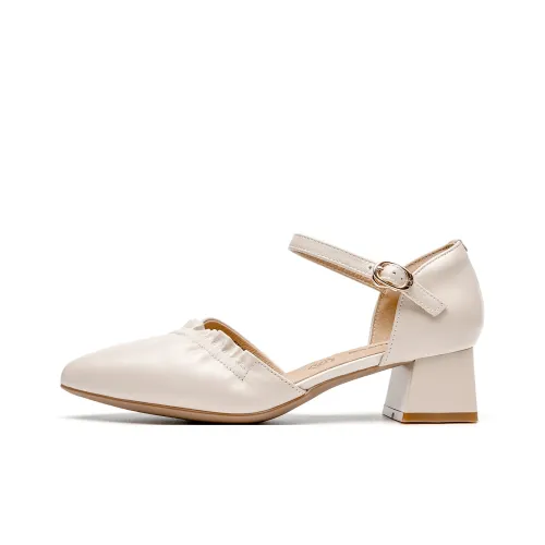 Spider King High Heels 6.5cm Beige