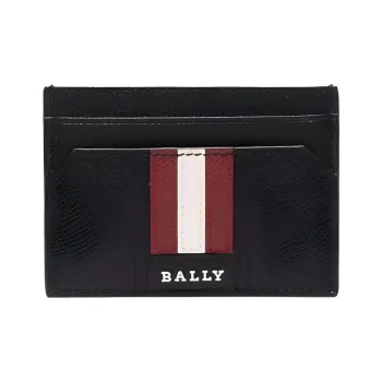 BALLY Striped Leather Cardholder