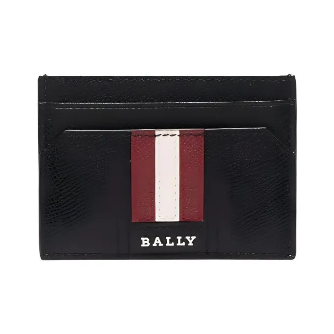 BALLY Striped Leather Cardholder-0