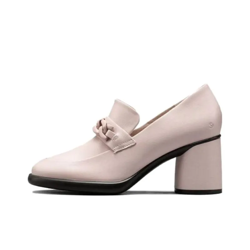 Ecco Chunky Heel High Heels 7.5cm Women's Pink-0